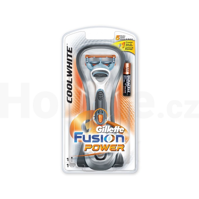Gillette Fusion Cool White Power holicí strojek