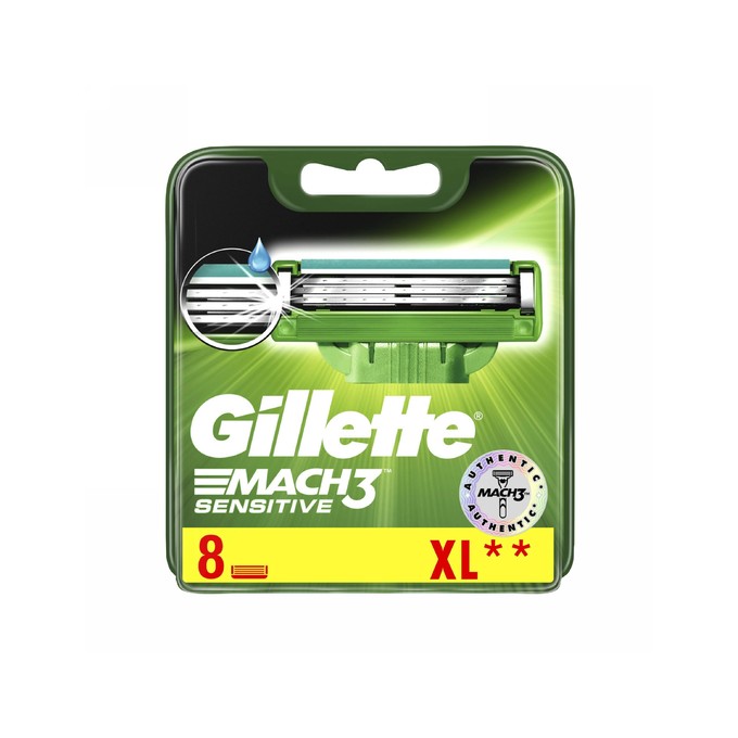Gillette Mach3 Sensitive náhradní hlavice 8 ks