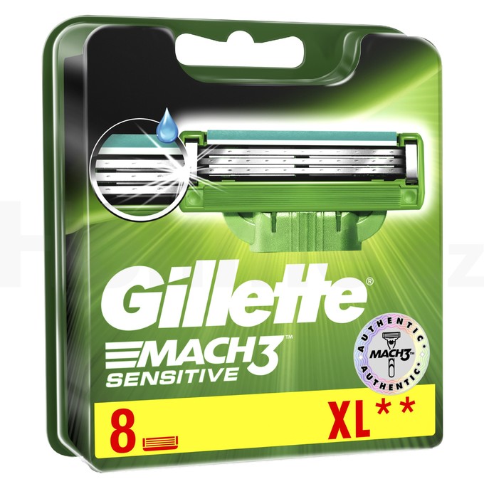 Gillette Mach3 Sensitive náhradní hlavice 8 ks