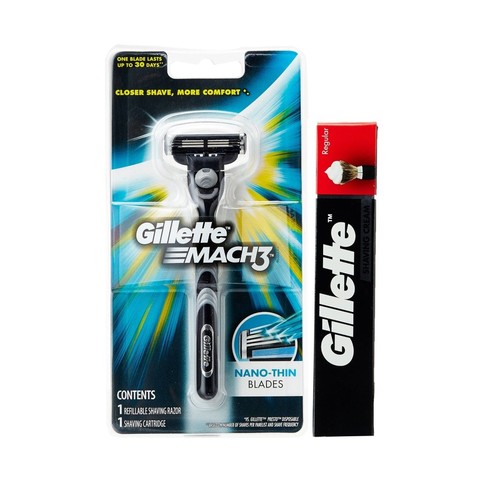 Gillette Mach3 holicí strojek + krém na holení