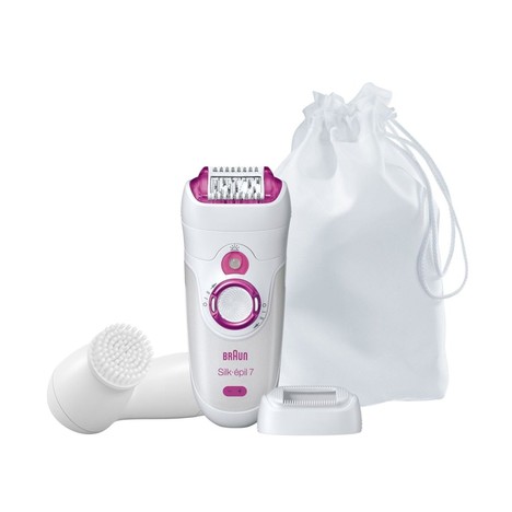 Braun Silk épil 7-521 Wet&Dry epilátor + čistící kartáček na obličej