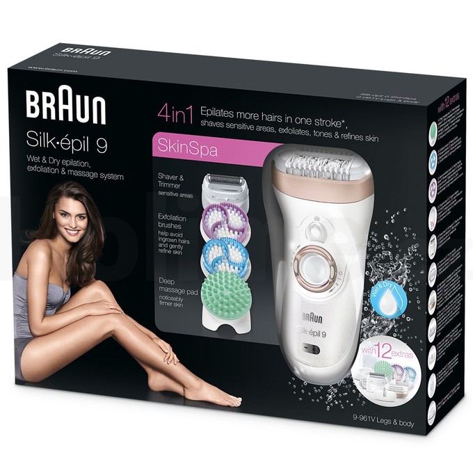 Braun Silk épil 9-961V Wet&Dry SkinSpa epilátor