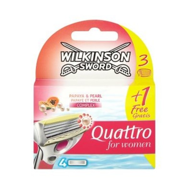 Wilkinson Quattro for Women Papaya&Pearl náhradní břity 4 ks