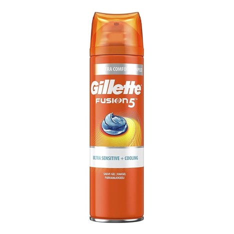 Gillette Fusion 5 Ultra Sensitive&Cooling gel na holení 200 ml