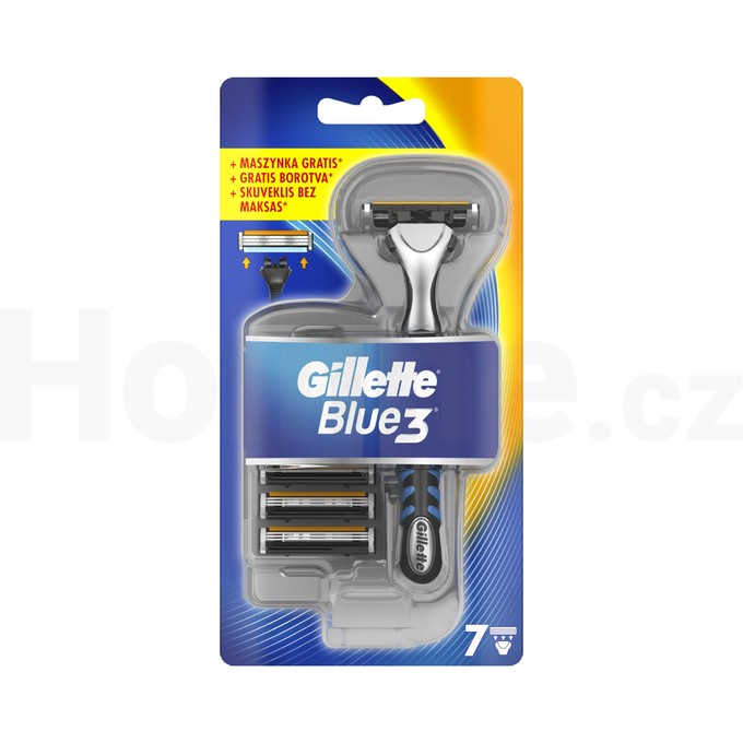 Gillette Blue 3 holicí strojek + 7 hlavic