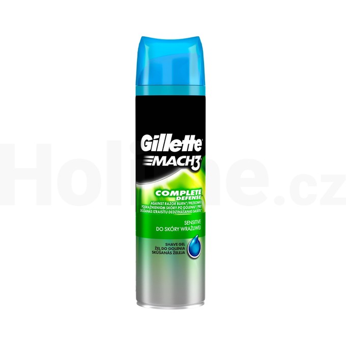 Gillette Mach 3 Sensitive gel na holení 200 ml