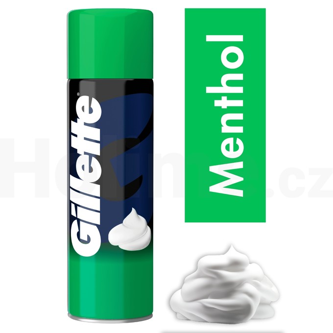 Gillette Menthol Foam pěna na holení 200 ml