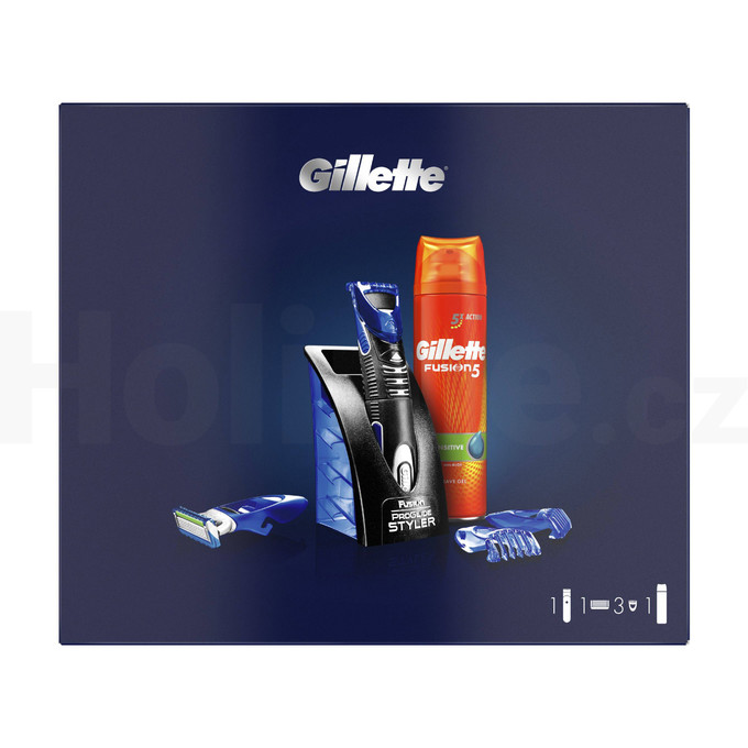 Gillette Fusion Proglide Styler + gel na holení 200 ml