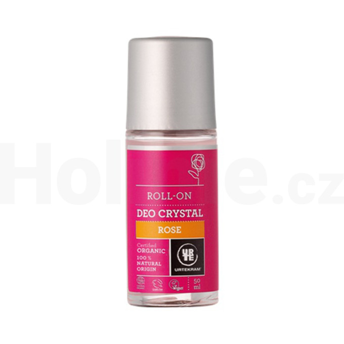 Urtekram Deo Crystal Rose kuličkový deodorant 50 ml