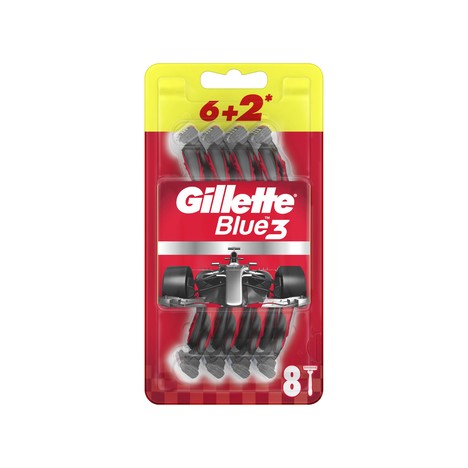 Gillette Blue3 Red jednorázová holítka 8 ks