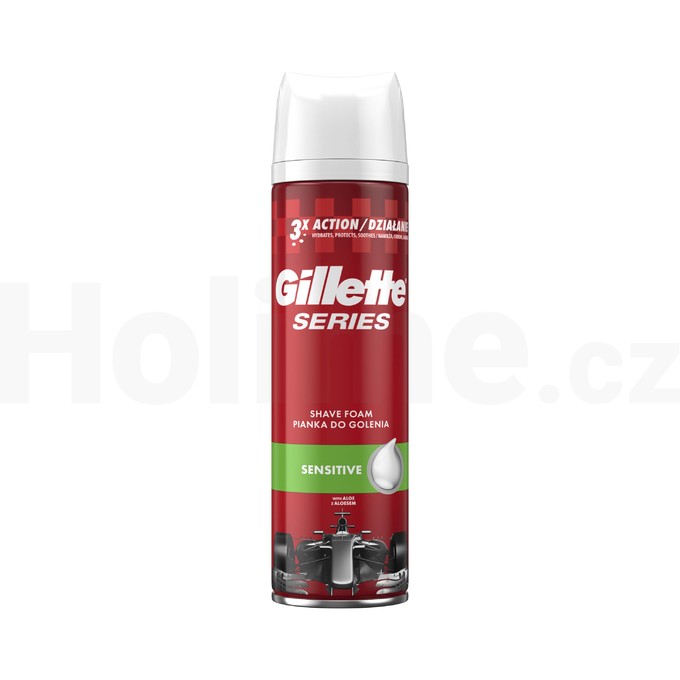 Gillette Foam Series Sensitive pěna na holení 250 ml