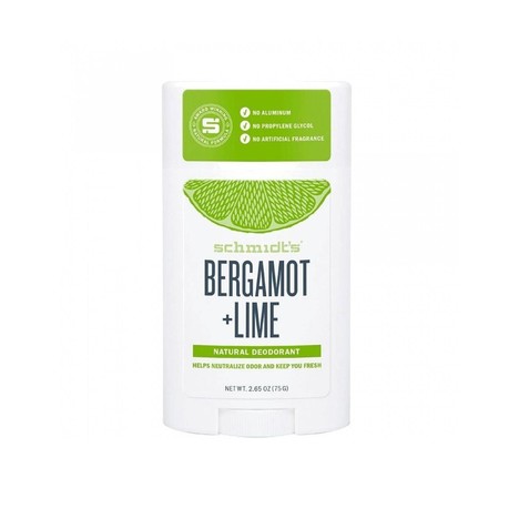 Schmidt's Bergamot + Lime tuhý deodorant 58 ml