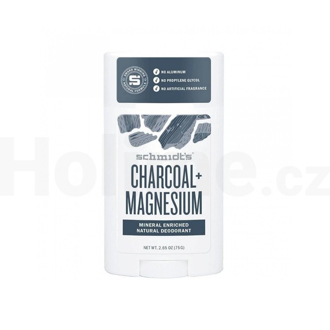 Schmidt's Charcoal + Magnesium tuhý deodorant 58 ml