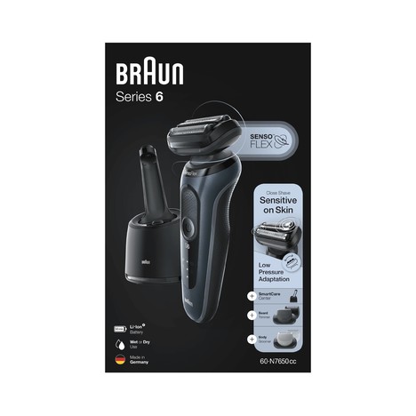 Braun Series 6 7650cc Black Wet&Dry holicí strojek