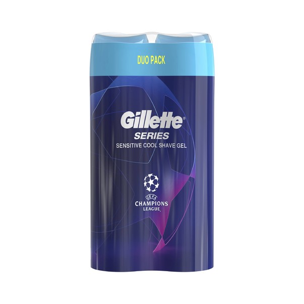 Gillette Gel Series Sensitive gel na holení 2 × 200 ml