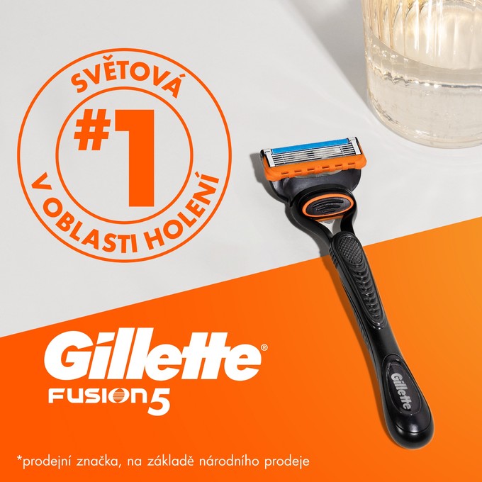 Gillette Fusion náhradní hlavice 8 ks + gel na holení 200 ml