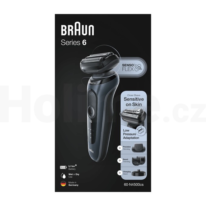 Braun Series 6 4500cs Black Wet&Dry holicí strojek
