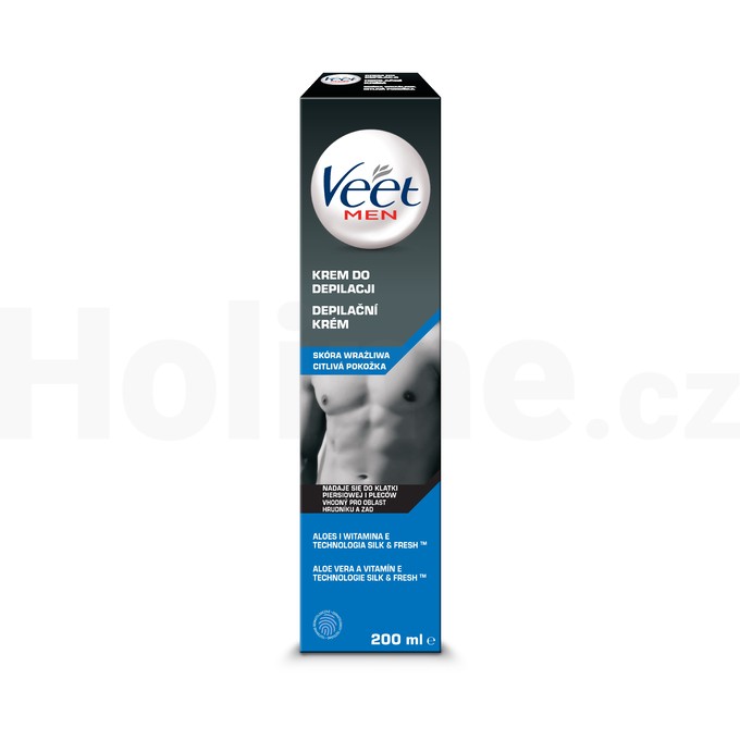 Veet Men Silk&Fresh Sensitive Skin depilační krém 200 ml
