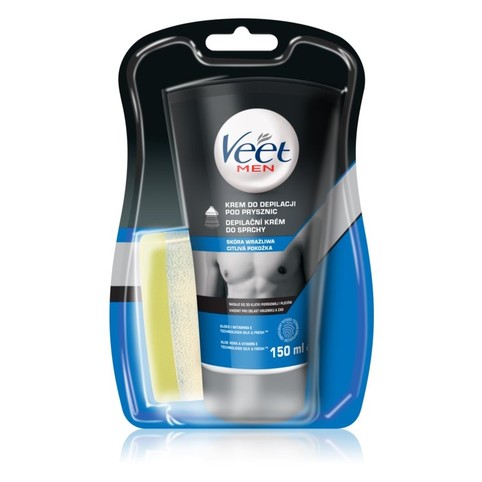 Veet Men Silk&Fresh Sensitive Skin Shower depilační krém 150 ml