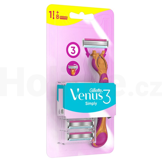 Gillette Simply Venus holicí strojek + 8 hlavic