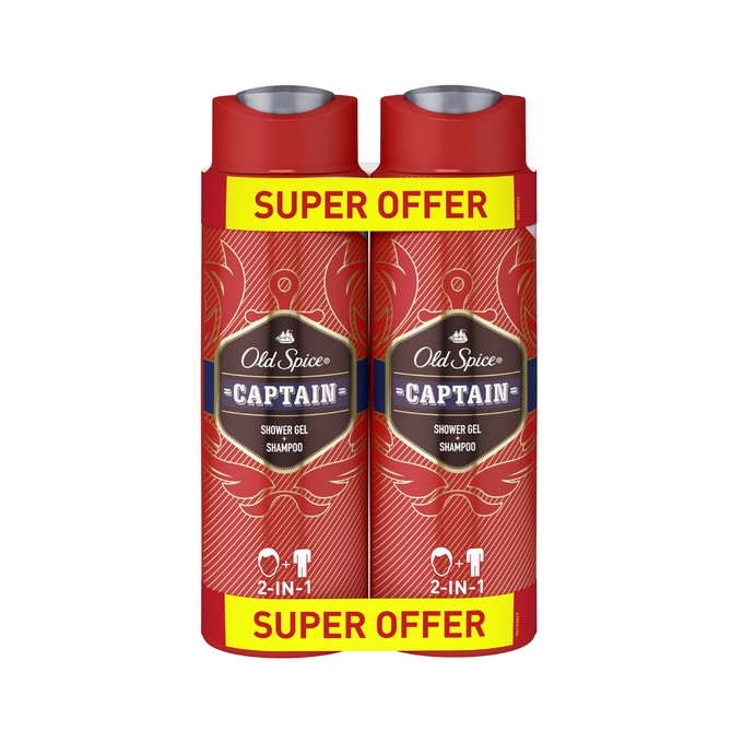 Old Spice Captain sprchový gel 2x400 ml