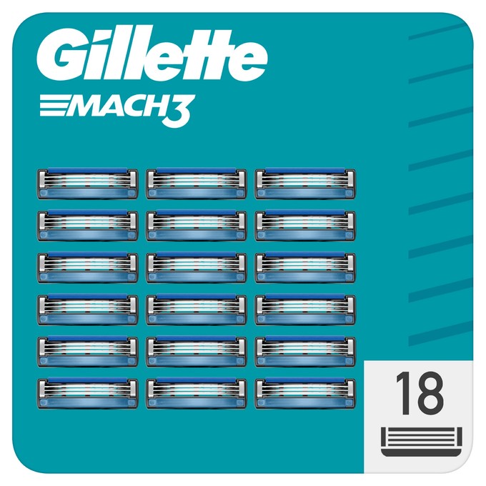 Gillette Mach3 náhradní hlavice 18 ks