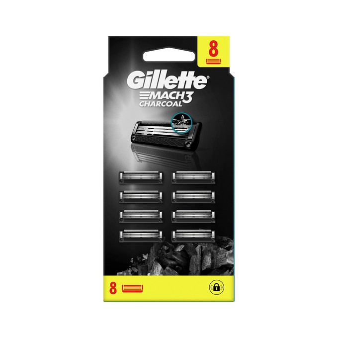 Gillette Mach3 Charcoal náhradní hlavice 8 ks