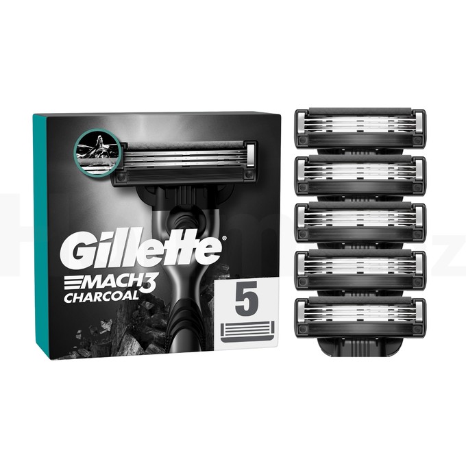 Gillette Mach3 Charcoal náhradní hlavice 5 ks