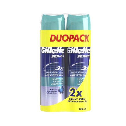 Gillette Series Protection gel na holení 2×200 ml