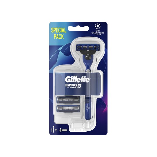 Gillette Mach 3 Turbo holicí strojek + 4 hlavice