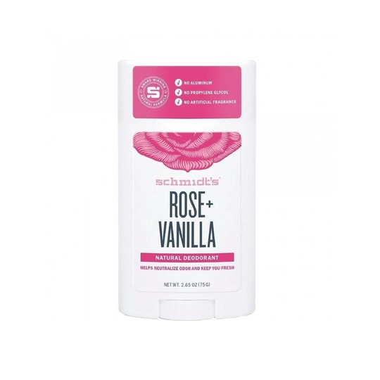 Schmidt's Rose + Vanilla tuhý deodorant 58 ml