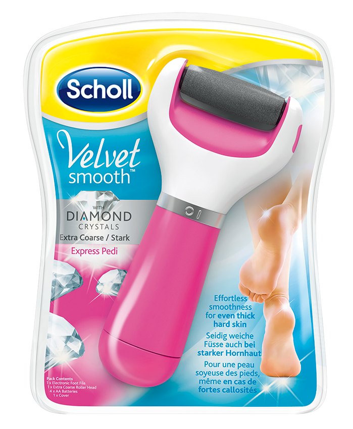 Scholl Velvet Smooth Express Pedi Diamond strojek na paty, růžový