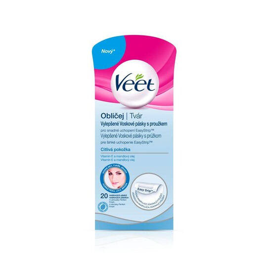 Veet Wax Strips Face Sensitive Skin depilační pásky 20 ks