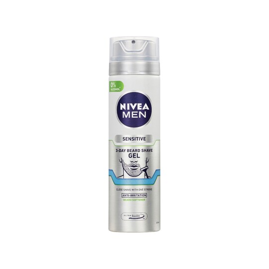 Nivea Men Sensitive 3-Day Beard gel na holení 200 ml