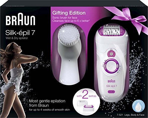 Braun Silk épil 7-521 Wet&Dry epilátor + čistící kartáček na obličej