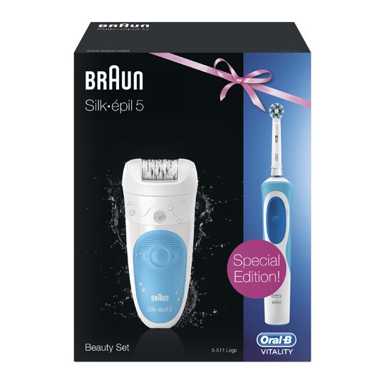 Braun Silk épil 5-511 Wet&Dry epilátor + elektrický kartáček Oral-B Vitality