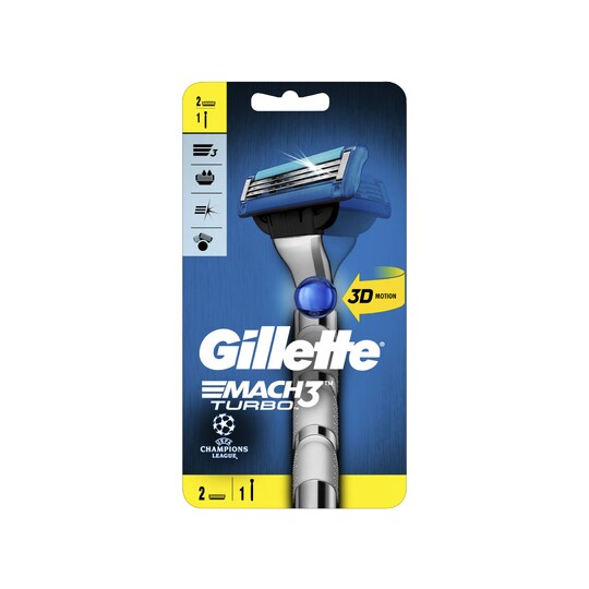 Gillette Mach3 Turbo 3D Motion holicí strojek + 2 hlavice