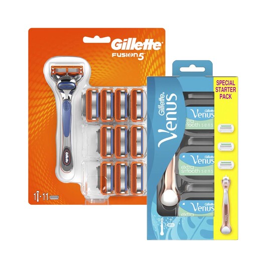 Gillette Fusion Manual + Gillette Venus Platinum Rosegold valentýnská sada