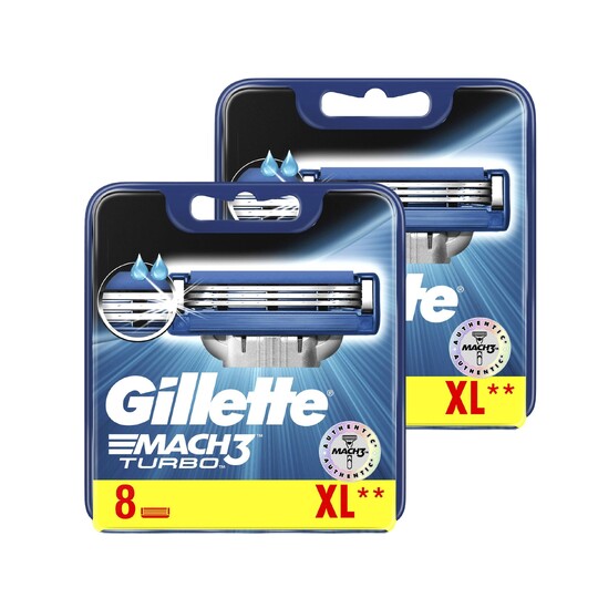 Gillette Mach3 Turbo náhradní hlavice 8 ks + 8 ks