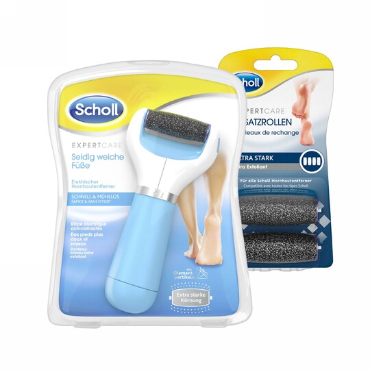 Scholl ExpertCare Blue elektrický strojek + 3 hlavice