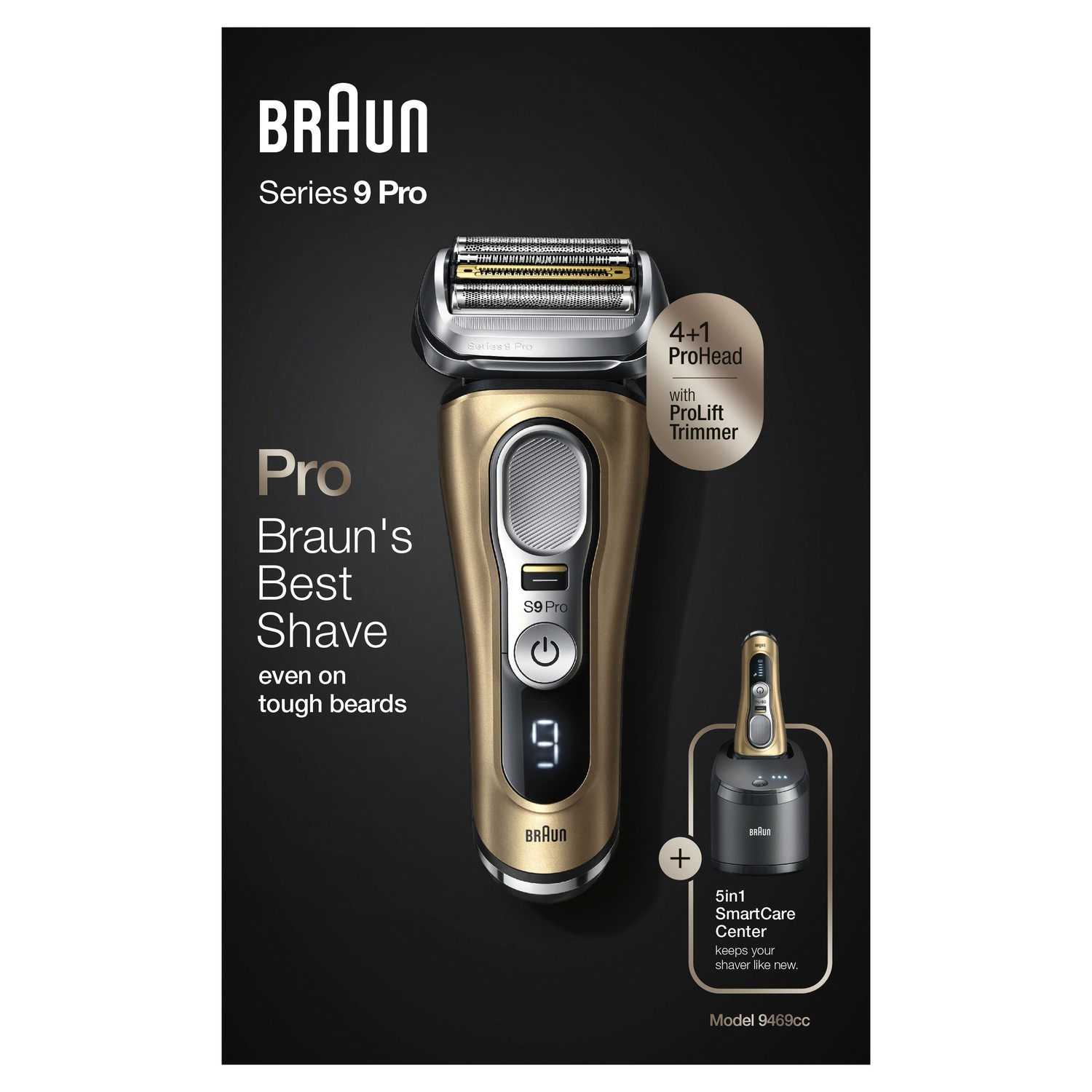 Braun Series 9 Pro 9469cc Gold Wet&Dry holicí strojek