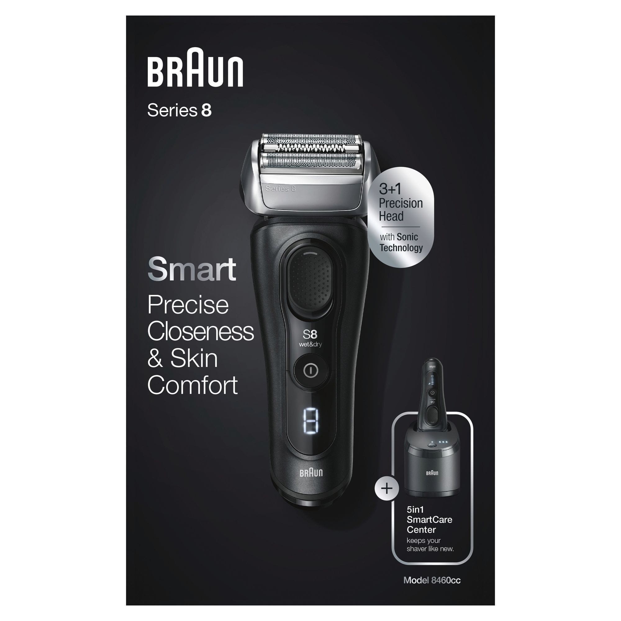 Braun Series 8 8460cc Black Wet&Dry holicí strojek