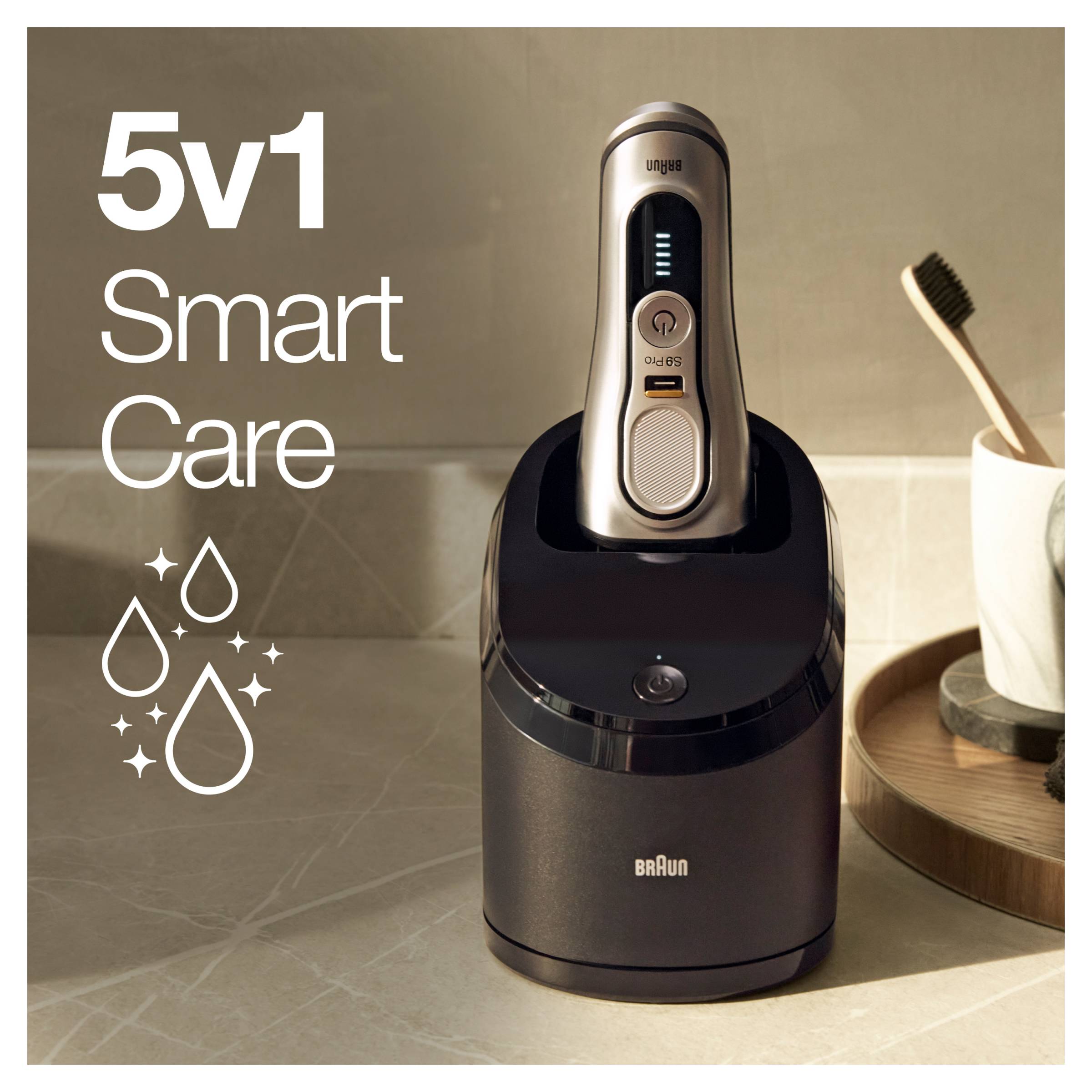 Braun Series 9 Pro 9467cc Silver Wet&Dry holicí strojek + 2 čisticí náplně