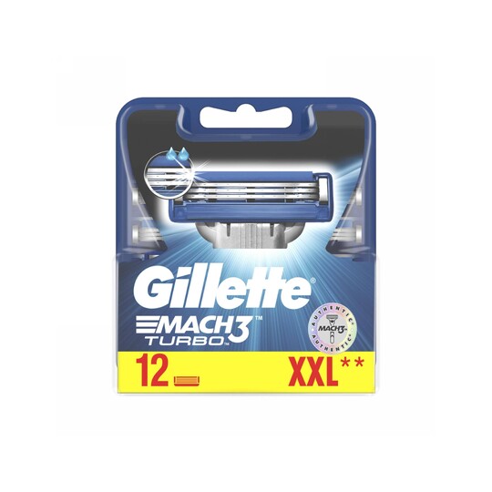Gillette Mach3 Turbo náhradní hlavice 12 ks