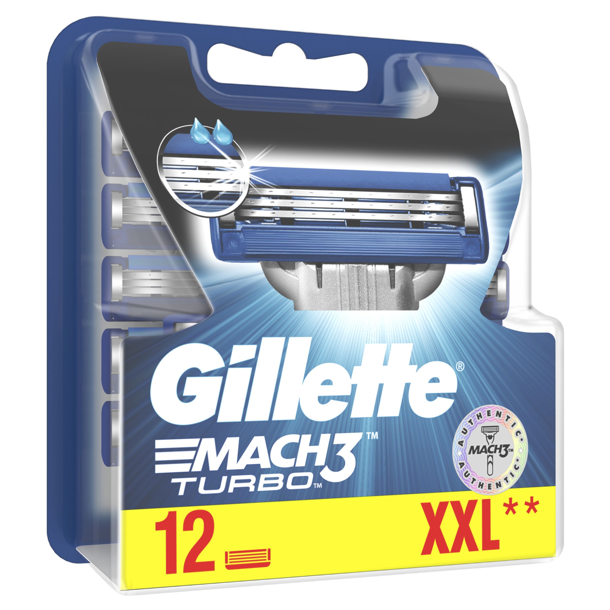 Gillette Mach3 Turbo náhradní hlavice 12 ks