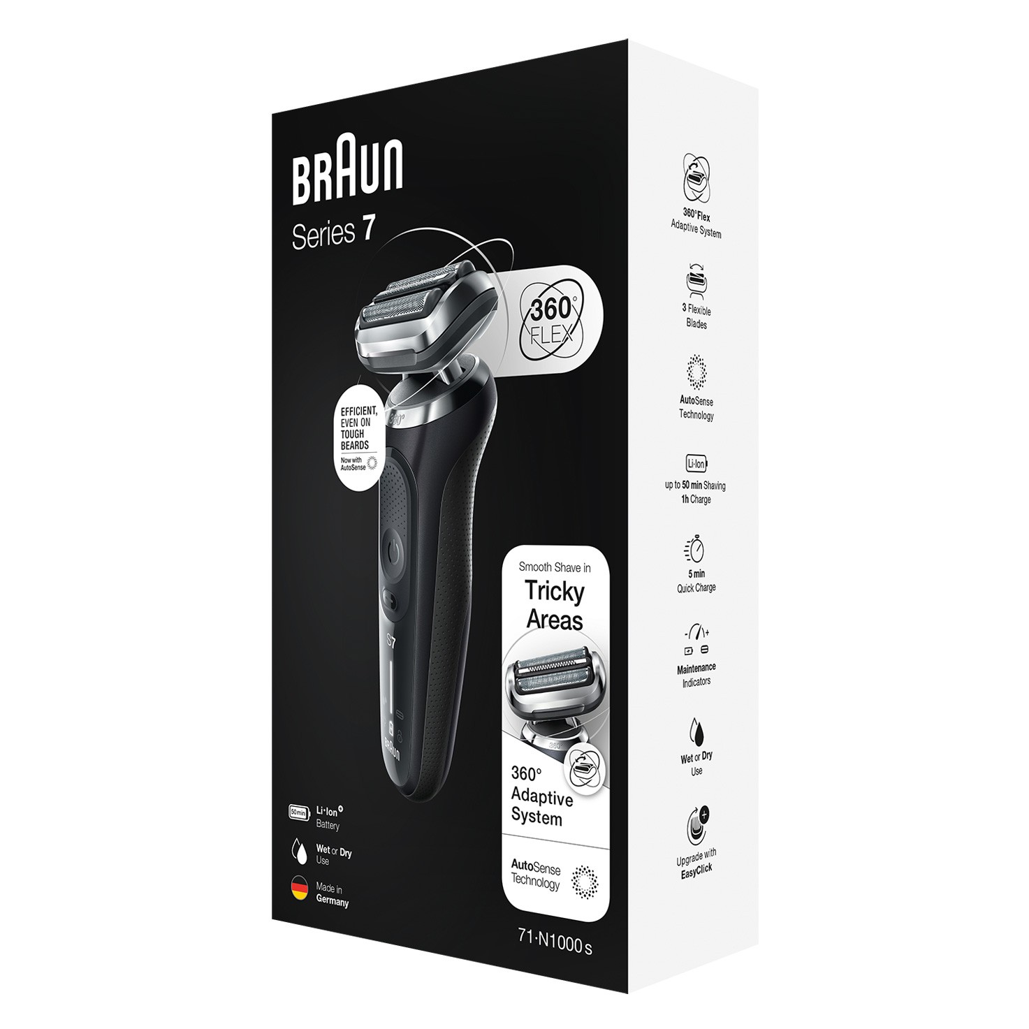 Braun Series 7 71-N1000s Black Wet&Dry holicí strojek