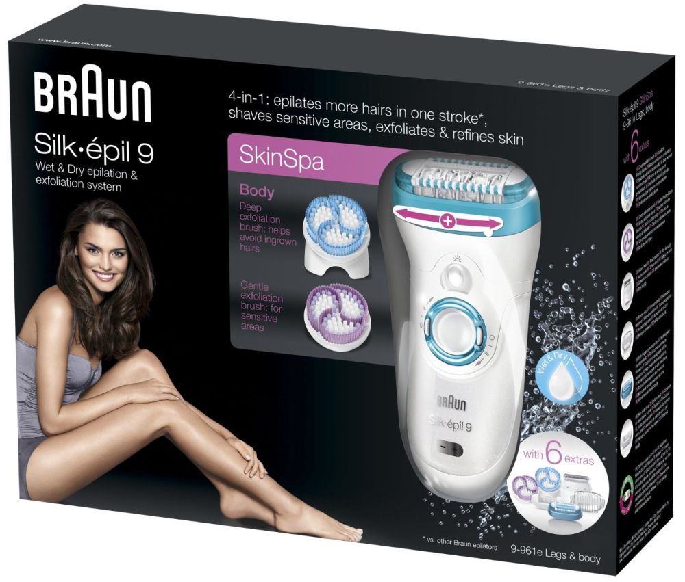 Braun Silk épil 9-961e Wet&Dry SkinSpa epilátor