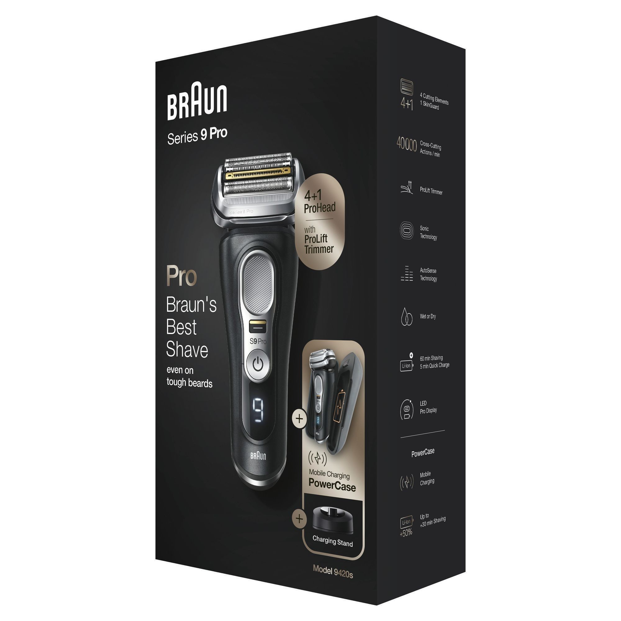 Braun Series 9 Pro 9420s Black Wet&Dry holicí strojek