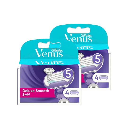 Gillette Venus Swirl Deluxe Smooth náhradní hlavice 4 ks + 4 ks