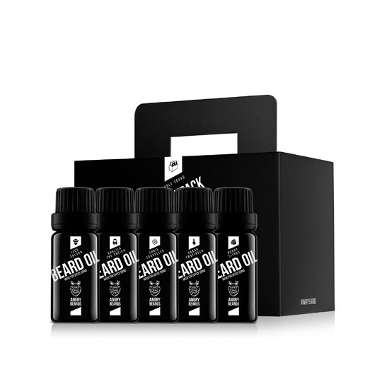 Angry Beards Sada olejů na vousy 5x10 ml